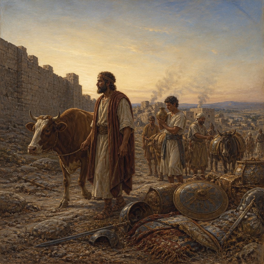 "And all the spoil of these cities, and the cattle, the children of Israel took for a prey unto themselves; but every man they smote with the edge of the sword, until they had destroyed them, neither left they any to breathe." - Joshua 11:14