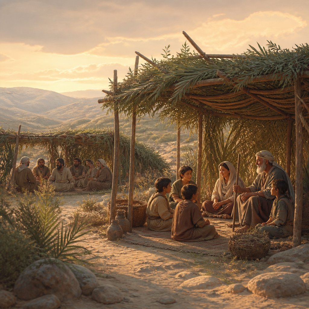 "That your generations may know that I made the children of Israel to dwell in booths, when I brought them out of the land of Egypt: I am the LORD your God." - Leviticus 23:{verse.verse_number}