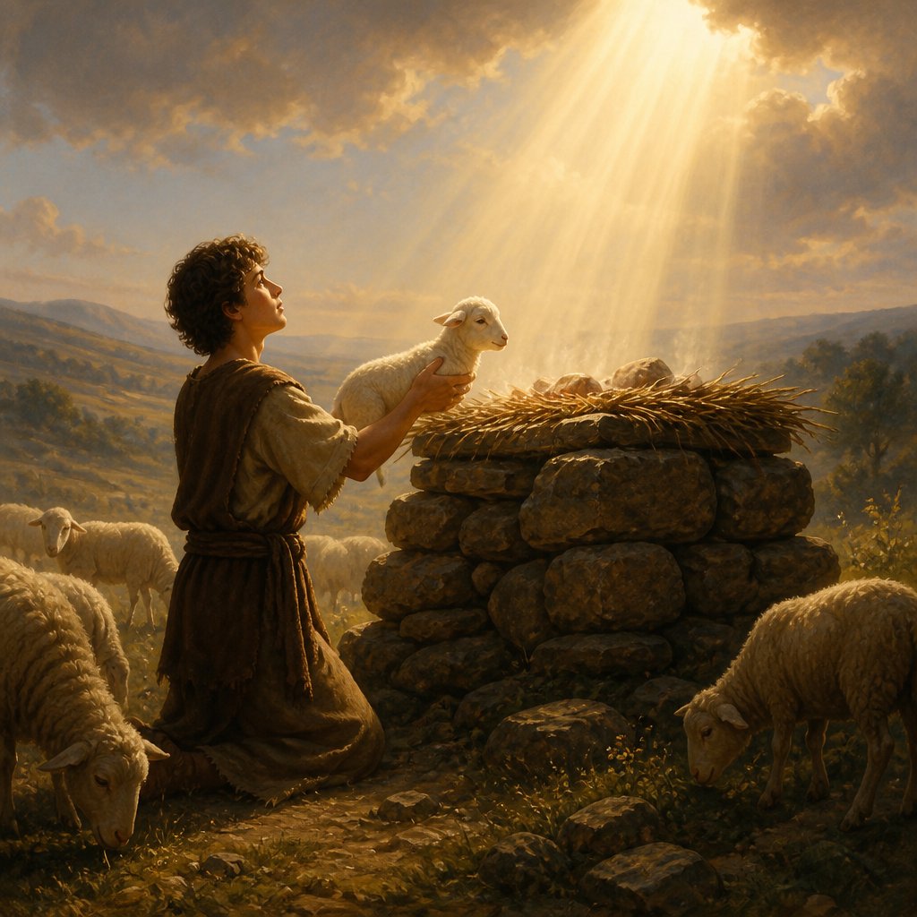 "And Abel, he also brought of the firstlings of his flock and of the fat thereof. And the LORD had respect unto Abel and to his offering:" - Genesis 4:{verse.verse_number}