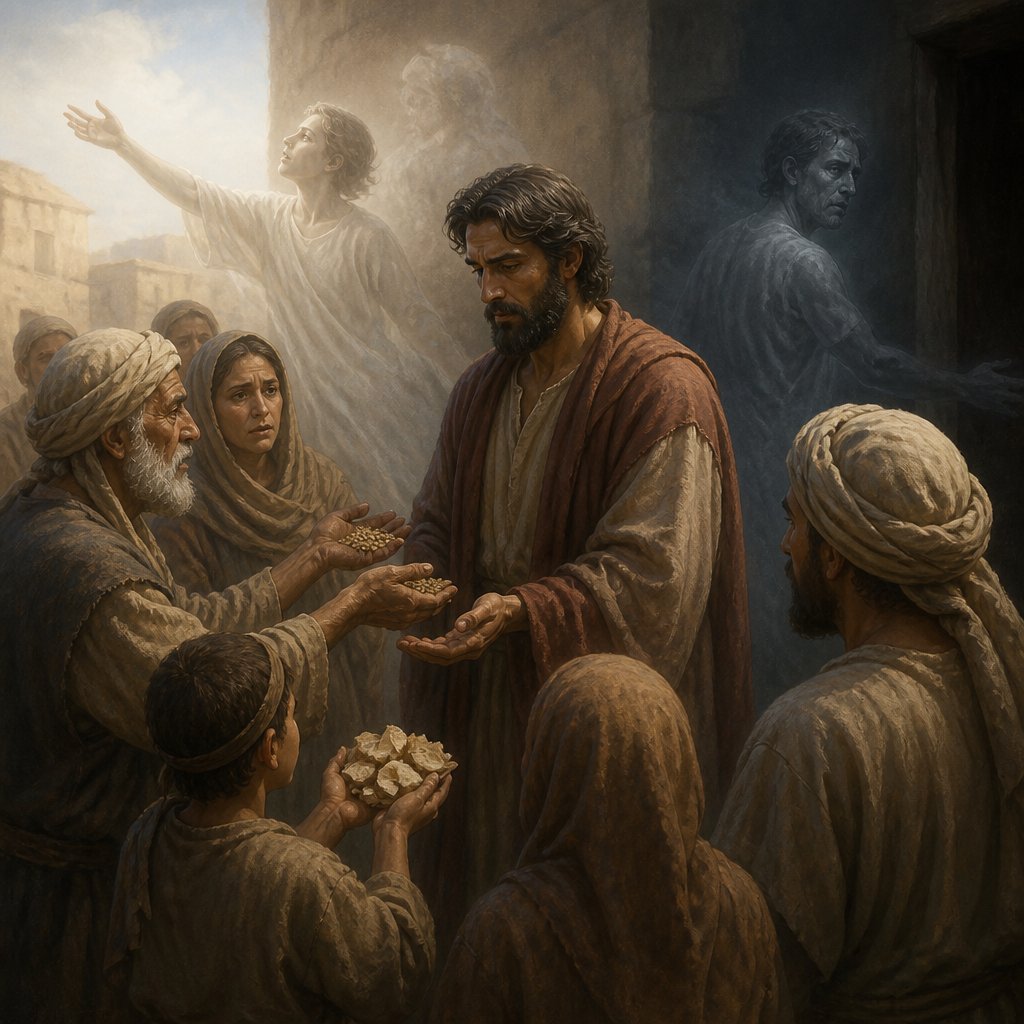"And will ye pollute me among my people for handfuls of barley and for pieces of bread, to slay the souls that should not die, and to save the souls alive that should not live, by your lying to my people that hear your lies?" - Ezekiel 13:{verse.verse_number}