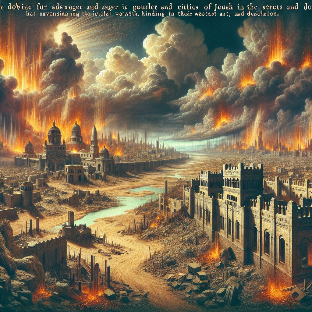 Jeremiah 44:6 - "Wherefore my fury and mine anger was poured forth, and was kindled in the cities of Judah and in the streets of Jerusalem; and they are wasted and desolate, as at this day."