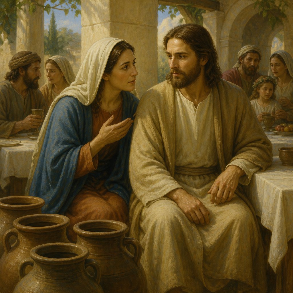 "And when they wanted wine, the mother of Jesus saith unto him, They have no wine." - John 2:{verse.verse_number}