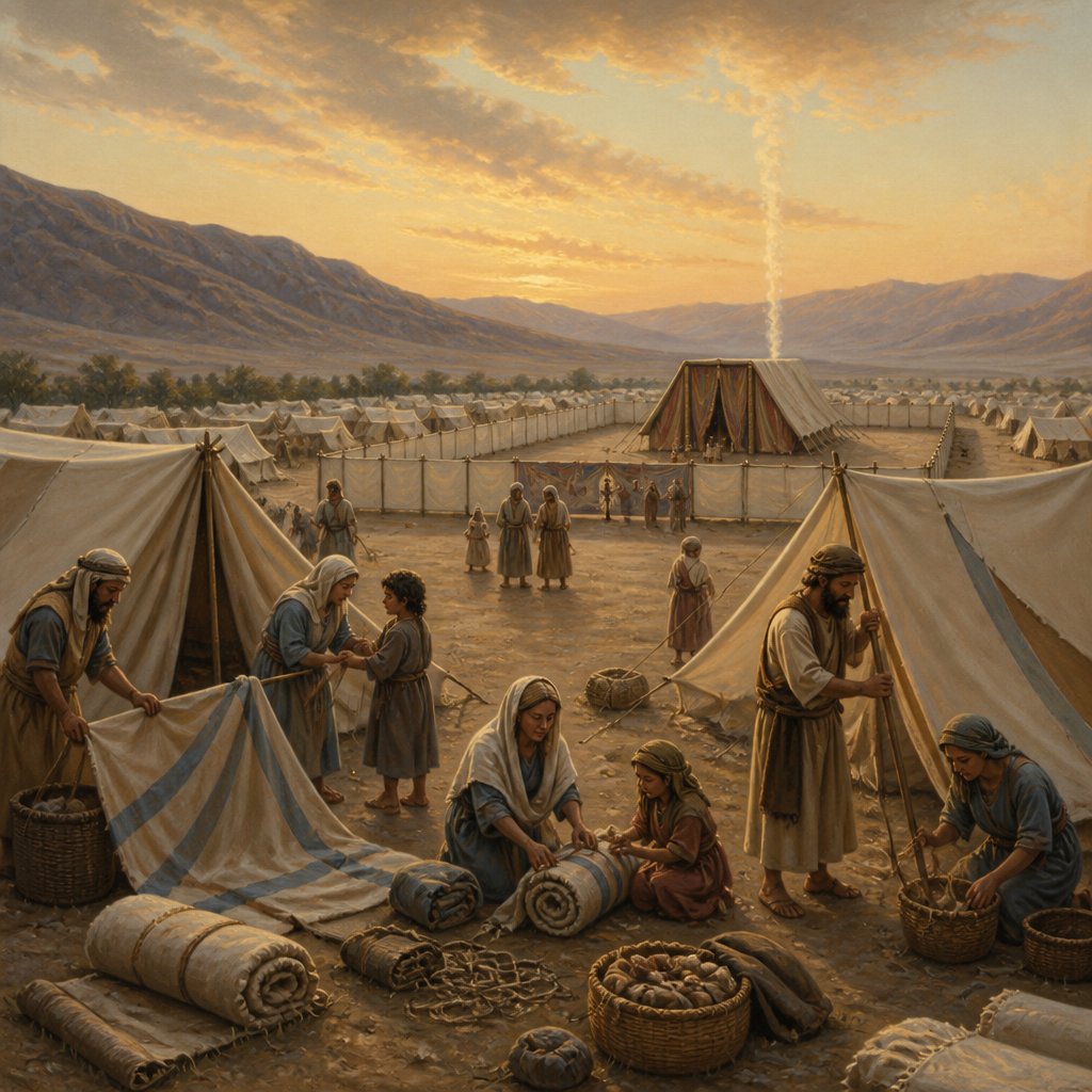 "The families of the Gershonites shall pitch behind the tabernacle westward." - Numbers 3:23