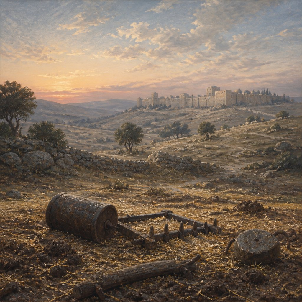 "Thus saith the LORD; For three transgressions of Damascus, and for four, I will not turn away the punishment thereof; because they have threshed Gilead with threshing instruments of iron:" - Amos 1:{verse.verse_number}