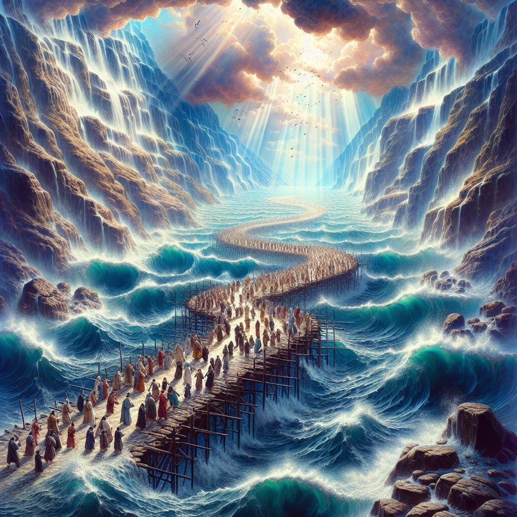 Isaiah 51:10 - "Art thou not it which hath dried the sea, the waters of the great deep; that hath made the depths of the sea a way for the ransomed to pass over?"