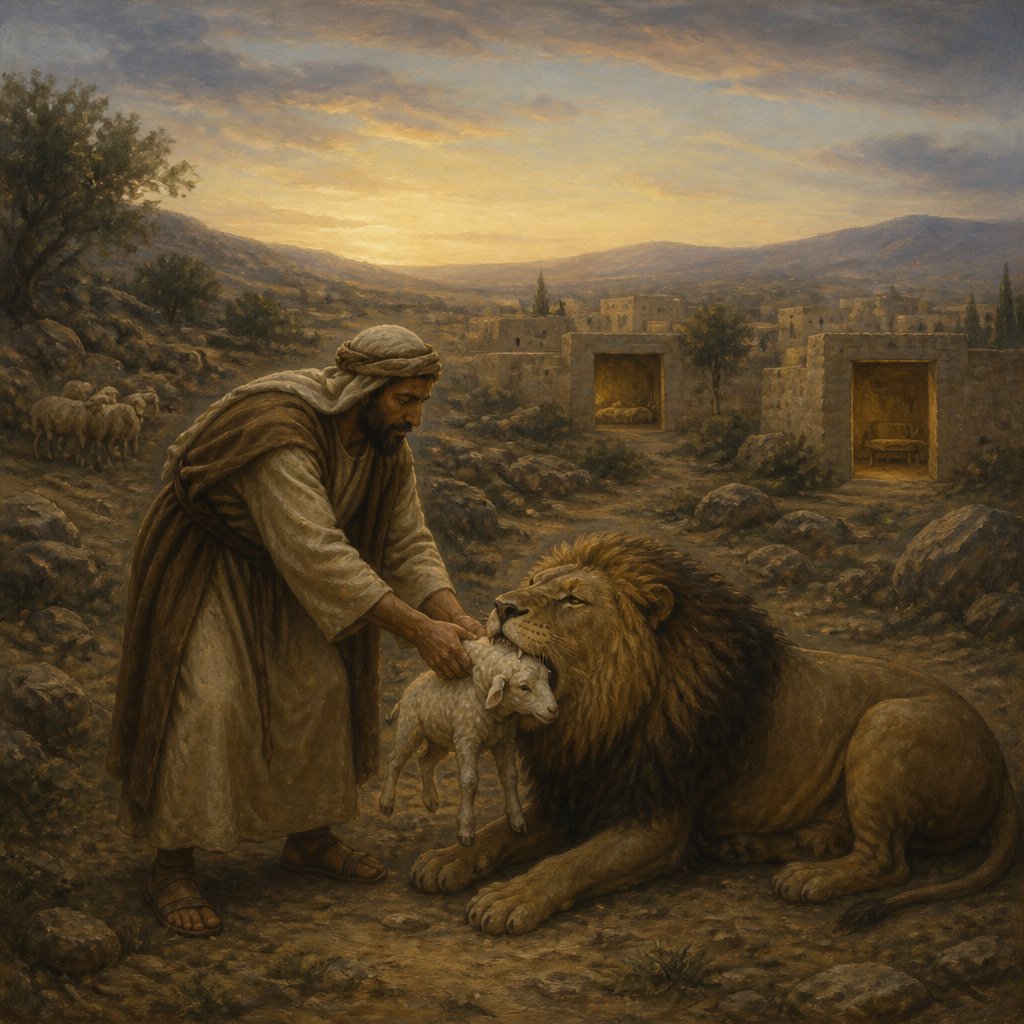 "Thus saith the LORD; As the shepherd taketh out of the mouth of the lion two legs, or a piece of an ear; so shall the children of Israel be taken out that dwell in Samaria in the corner of a bed, and in Damascus in a couch." - Amos 3:{verse.verse_number}