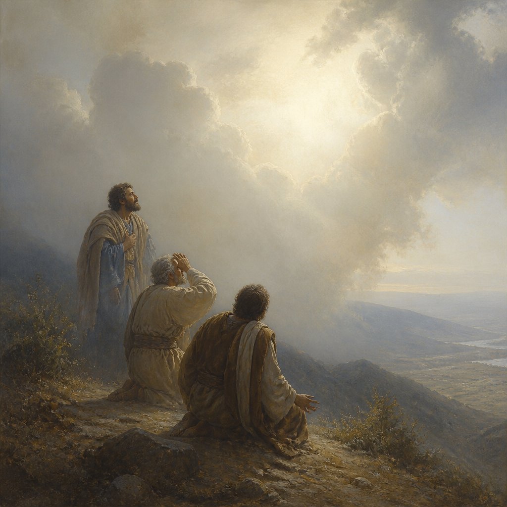 "While he thus spake, there came a cloud, and overshadowed them: and they feared as they entered into the cloud." - Luke 9:34