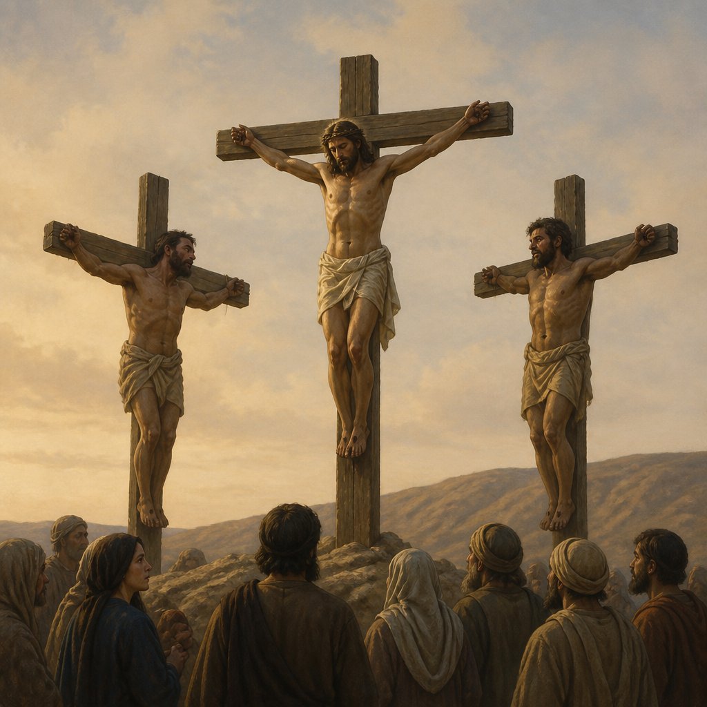 "Let Christ the King of Israel descend now from the cross, that we may see and believe. And they that were crucified with him reviled him." - Mark 15:{verse.verse_number}