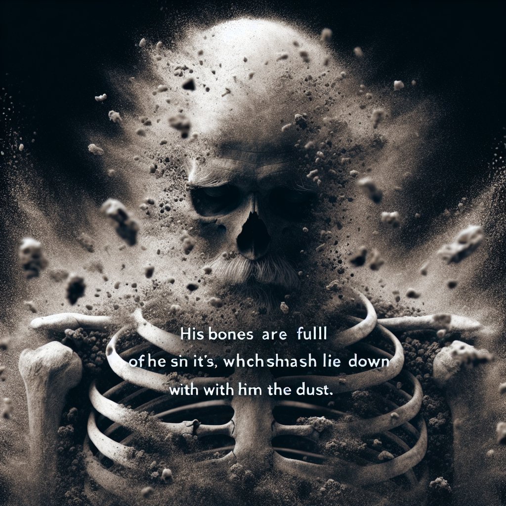 Job 20:11 - "His bones are full of the sin of his youth, which shall lie down with him in the dust."