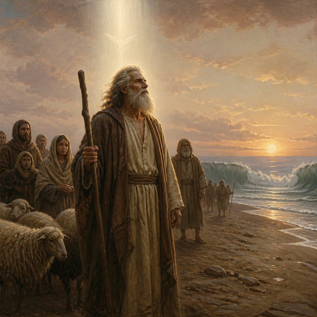 "Then he remembered the days of old, Moses, and his people, saying, Where is he that brought them up out of the sea with the shepherd of his flock? where is he that put his holy Spirit within him?" - Isaiah 63:{verse.verse_number}