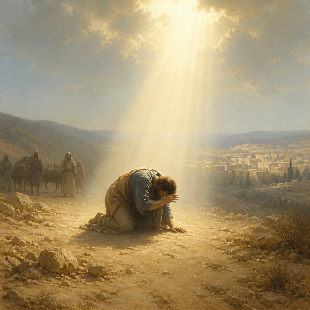 "And it came to pass, that, as I made my journey, and was come nigh unto Damascus about noon, suddenly there shone from heaven a great light round about me." - Acts 22:6
