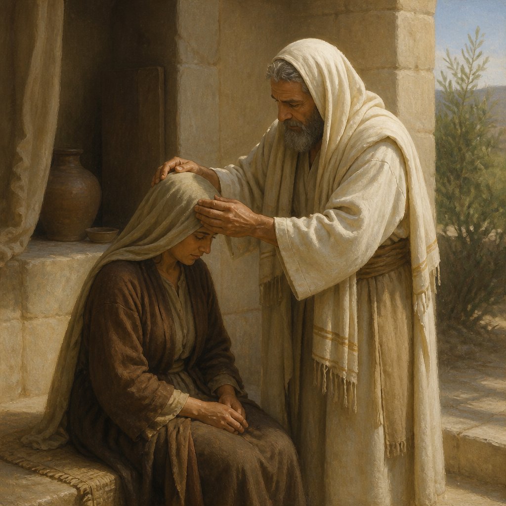 "And in the seventh day the priest shall look on the plague: and, behold, if the scall spread not, and there be in it no yellow hair, and the scall be not in sight deeper than the skin;" - Leviticus 13:{verse.verse_number}