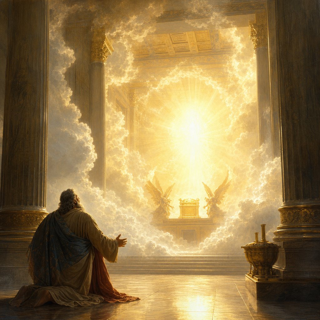 Hes 43 And the glory of the lord came from the east. It filled the temple