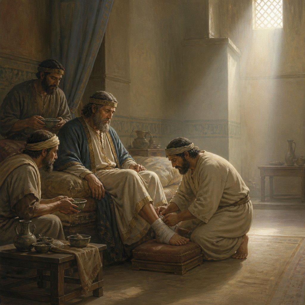 "And Asa in the thirty and ninth year of his reign was diseased in his feet, until his disease was exceeding great: yet in his disease he sought not to the LORD, but to the physicians." - 2 Chronicles 16:12