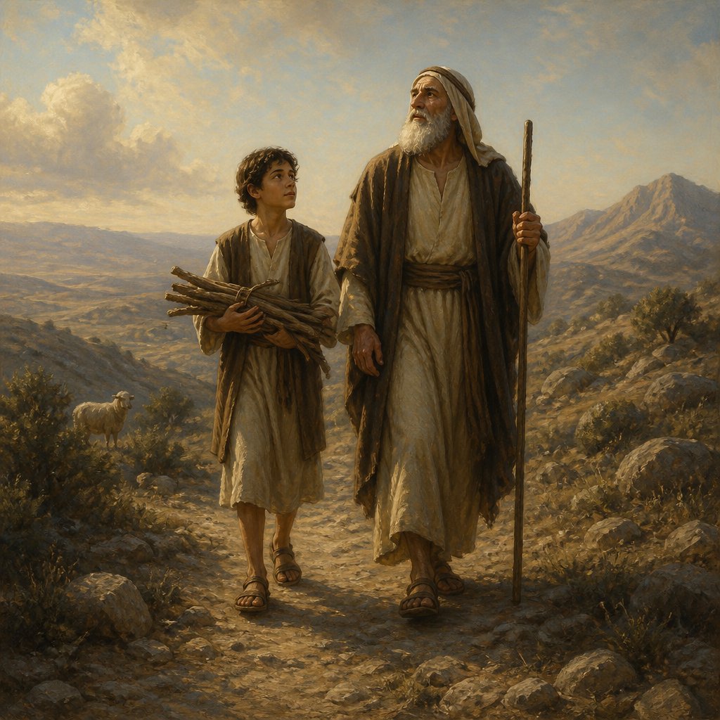 "And Abraham said, My son, God will provide himself a lamb for a burnt offering: so they went both of them together." - Genesis 22:{verse.verse_number}