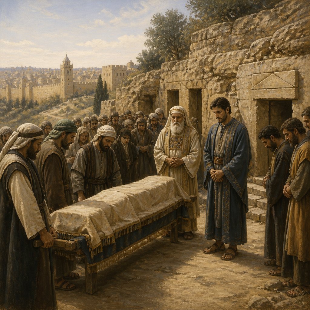 "Now Jehoshaphat slept with his fathers, and was buried with his fathers in the city of David. And Jehoram his son reigned in his stead." - 2 Chronicles 21:{verse.verse_number}