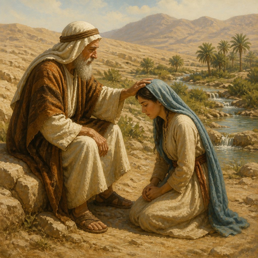 "Who answered, Give me a blessing; for thou hast given me a south land; give me also springs of water. And he gave her the upper springs, and the nether springs." - Joshua 15:{verse.verse_number}