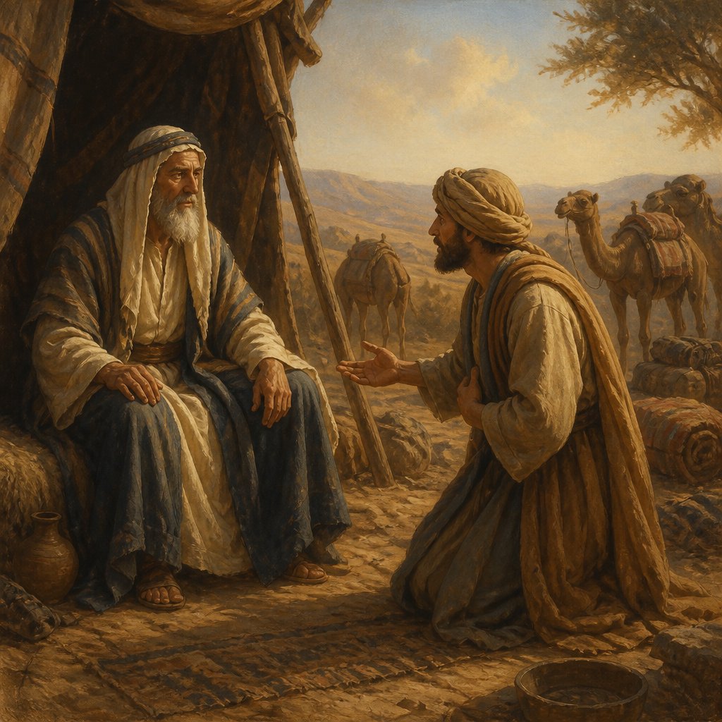 "And the servant said unto him, Peradventure the woman will not be willing to follow me unto this land: must I needs bring thy son again unto the land from whence thou camest?" - Genesis 24:5