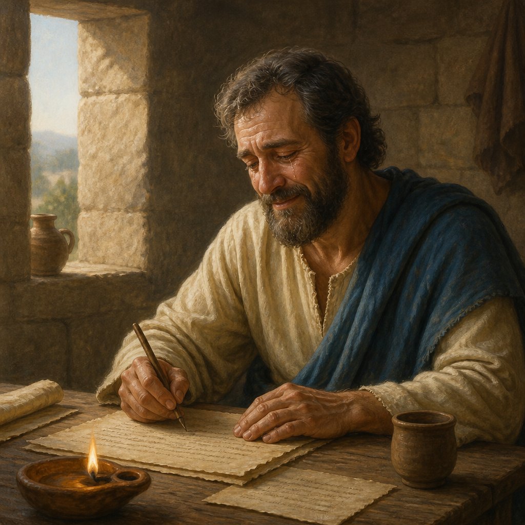 "For out of much affliction and anguish of heart I wrote unto you with many tears; not that ye should be grieved, but that ye might know the love which I have more abundantly unto you." - 2 Corinthians 2:{verse.verse_number}