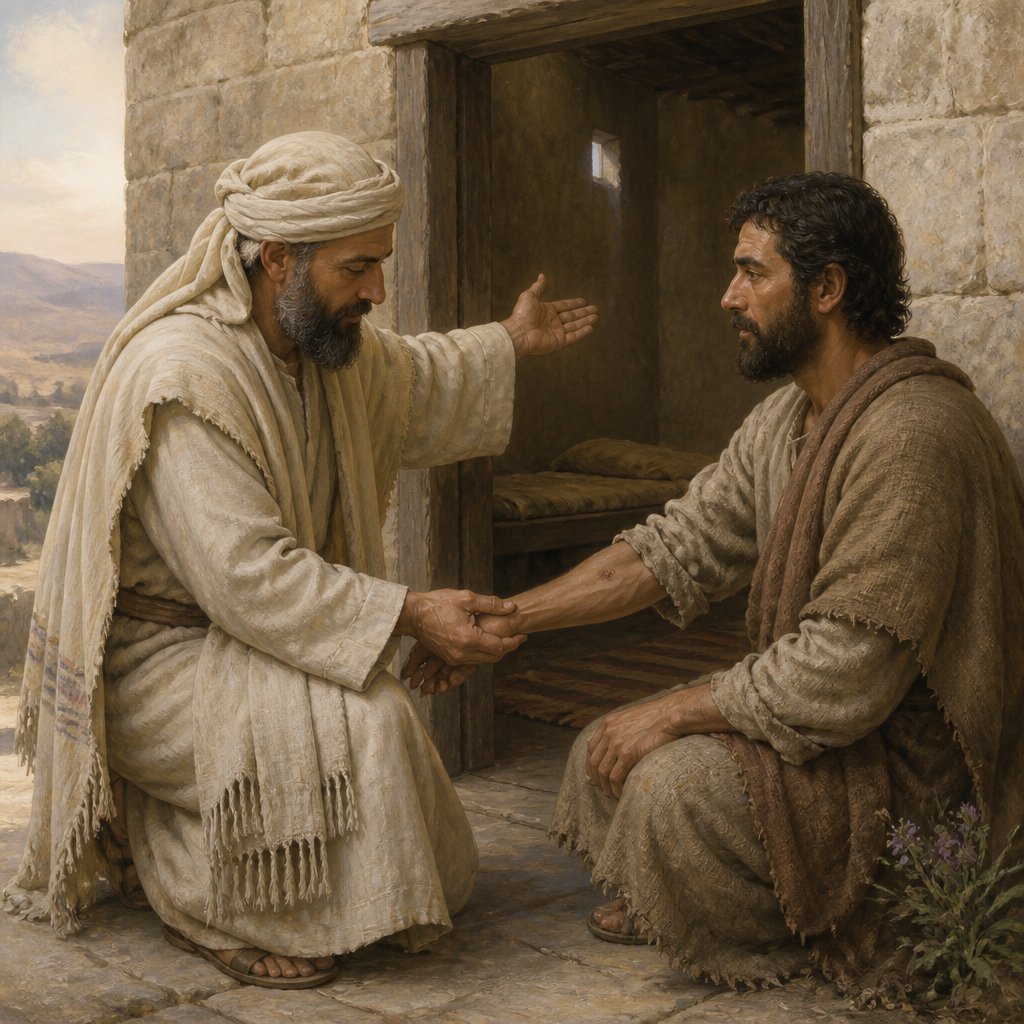"And the priest shall look on him the seventh day: and, behold, if the plague in his sight be at a stay, and the plague spread not in the skin; then the priest shall shut him up seven days more:" - Leviticus 13:{verse.verse_number}