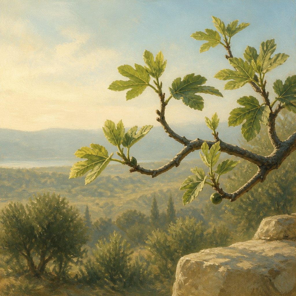"Now learn a parable of the fig tree; When his branch is yet tender, and putteth forth leaves, ye know that summer is nigh:" - Matthew 24:32