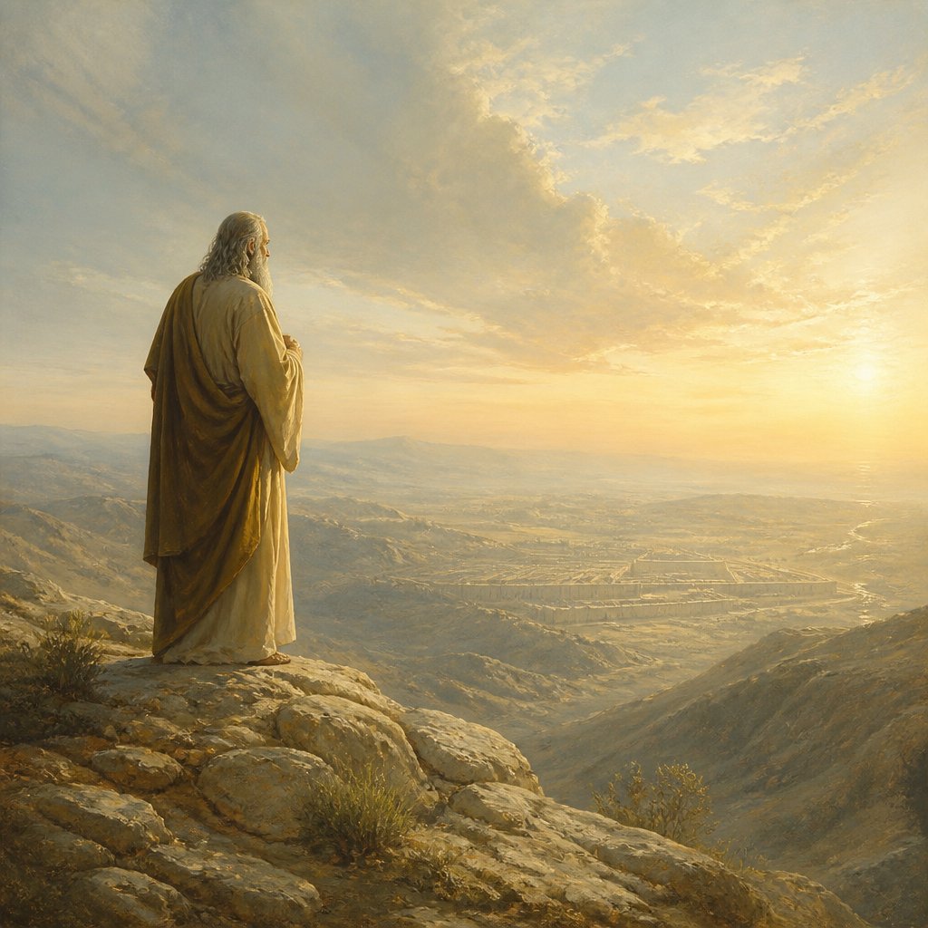 "In the visions of God brought he me into the land of Israel, and set me upon a very high mountain, by which was as the frame of a city on the south." - Ezekiel 40:2