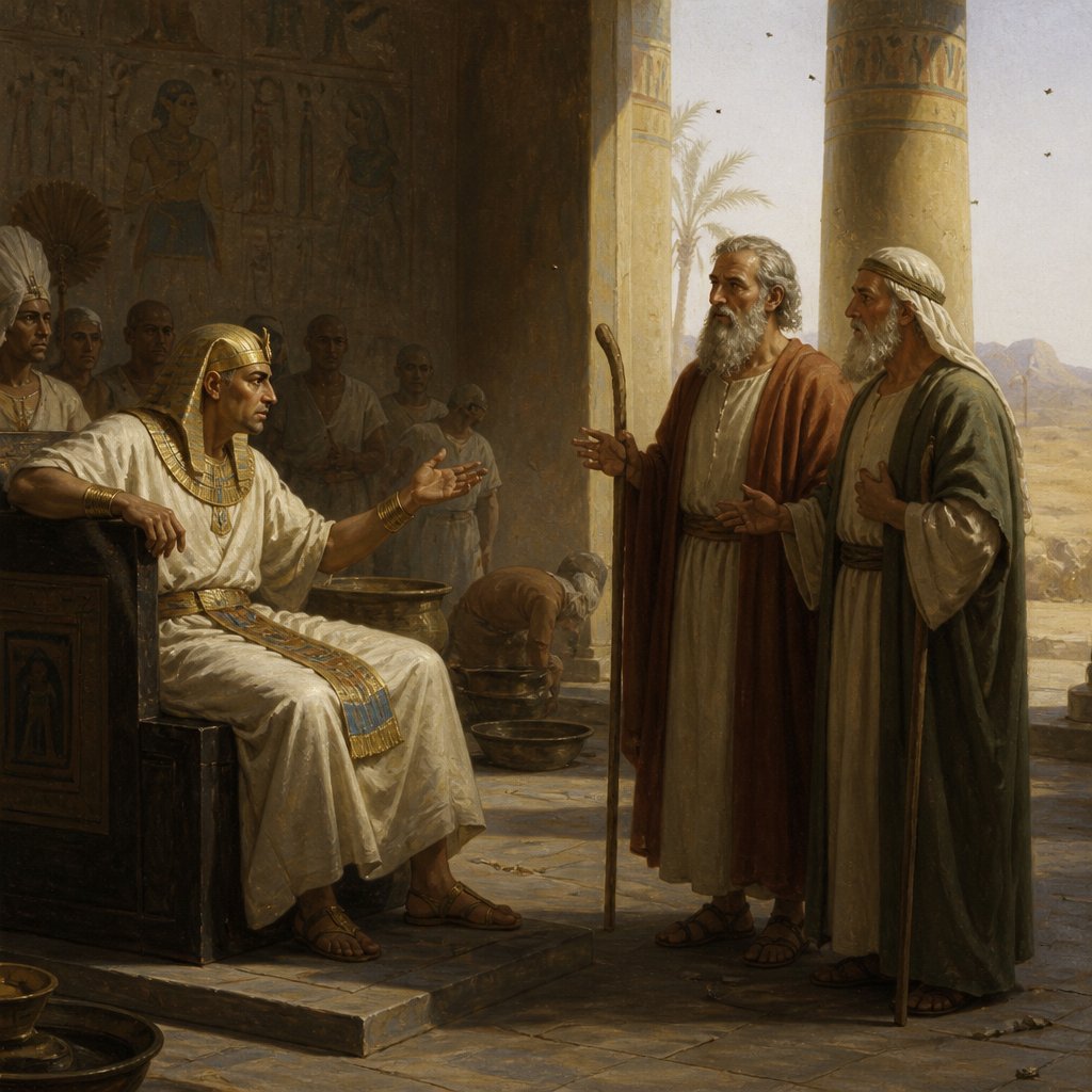 "And Pharaoh said, I will let you go, that ye may sacrifice to the LORD your God in the wilderness; only ye shall not go very far away: intreat for me." - Exodus 8:{verse.verse_number}