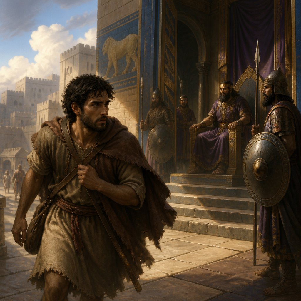 1 Samuel 21:10 - "¶ And David arose, and fled that day for fear of Saul, and went to Achish the king of Gath."
