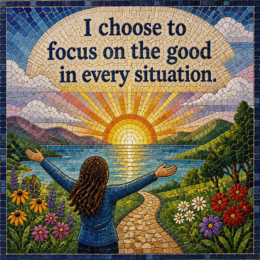 I choose to focus on the good in every situation.