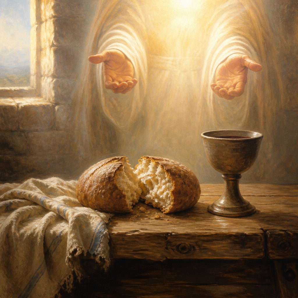"He that eateth my flesh, and drinketh my blood, dwelleth in me, and I in him." - John 6:56