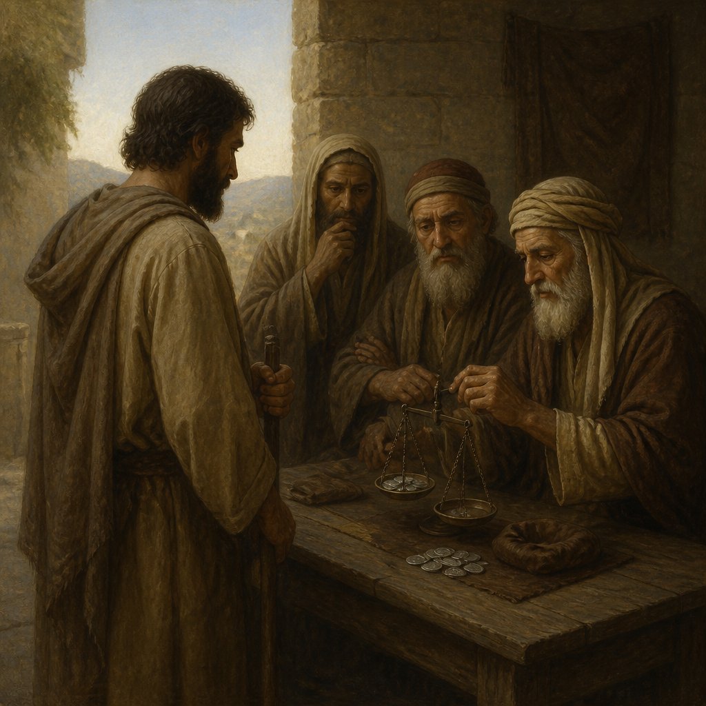 "And I said unto them, If ye think good, give me my price; and if not, forbear. So they weighed for my price thirty pieces of silver." - Zechariah 11:{verse.verse_number}