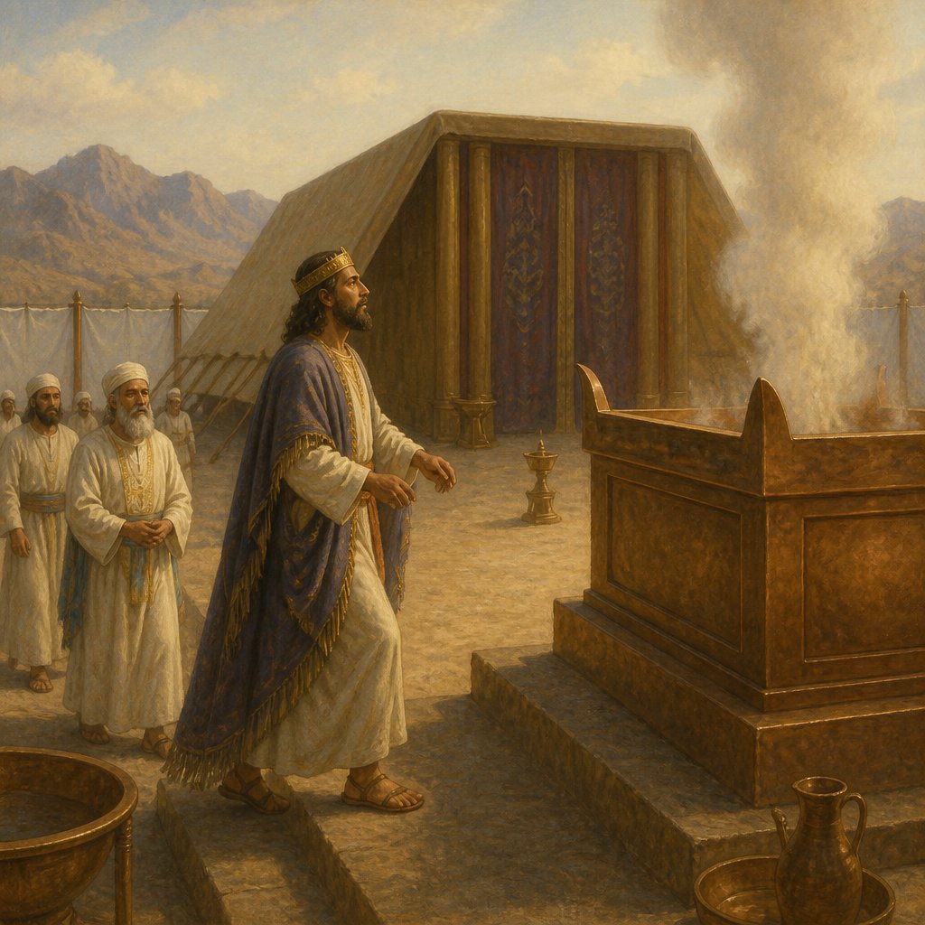 "And Solomon went up thither to the brasen altar before the LORD, which was at the tabernacle of the congregation, and offered a thousand burnt offerings upon it." - 2 Chronicles 1:6