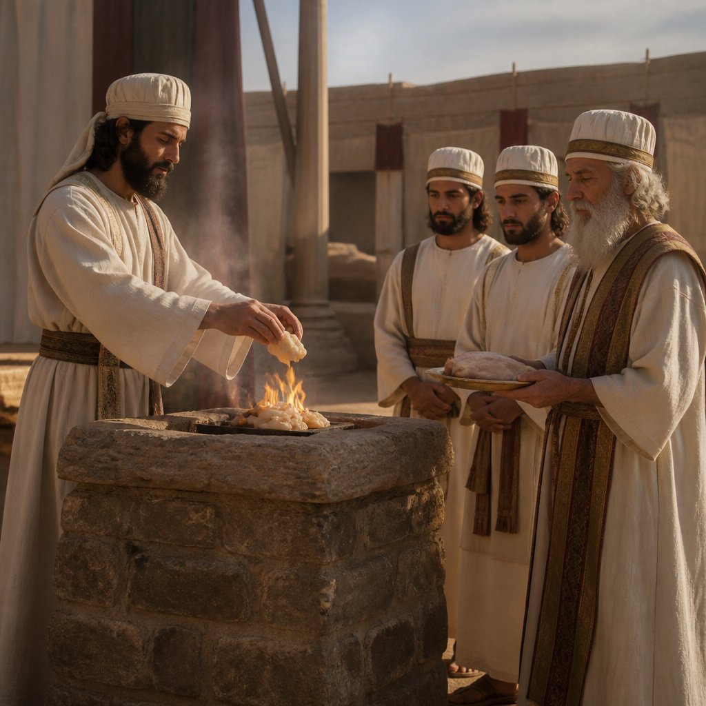 "And the priest shall burn the fat upon the altar: but the breast shall be Aaron's and his sons'." - Leviticus 7:31