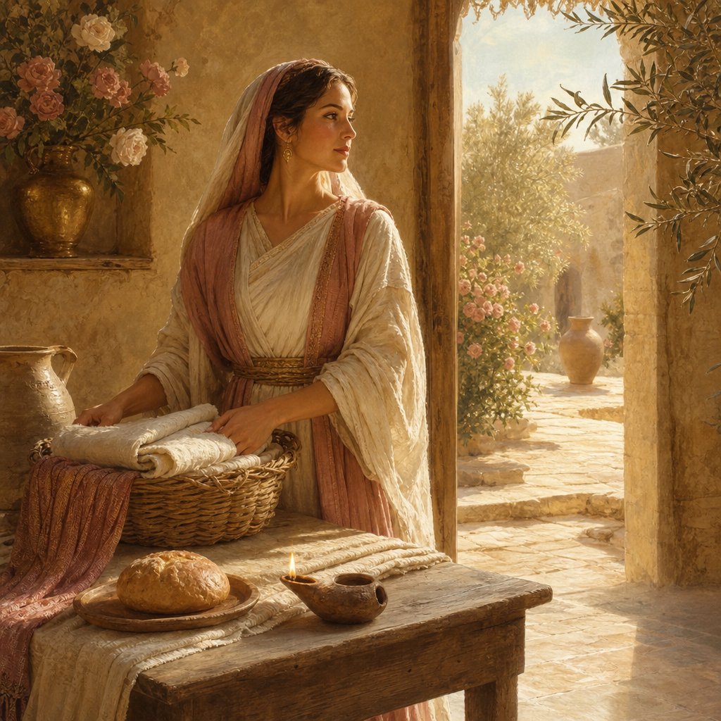 "She looketh well to the ways of her household, and eateth not the bread of idleness." - Proverbs 31:27