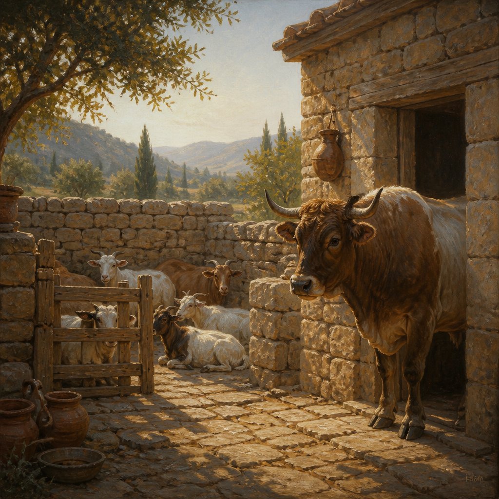 "I will take no bullock out of thy house, nor he goats out of thy folds." - Psalms 50:9