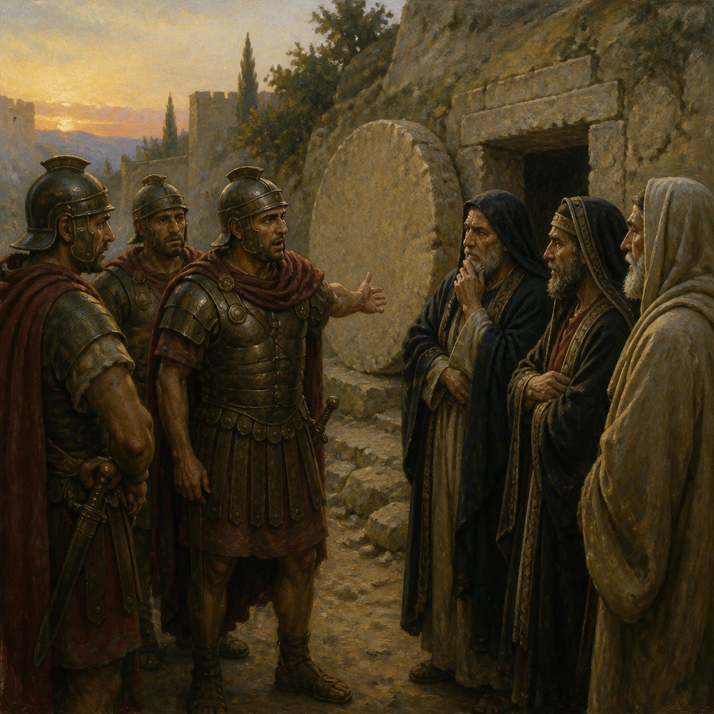 "Saying, Say ye, His disciples came by night, and stole him away while we slept." - Matthew 28:13
