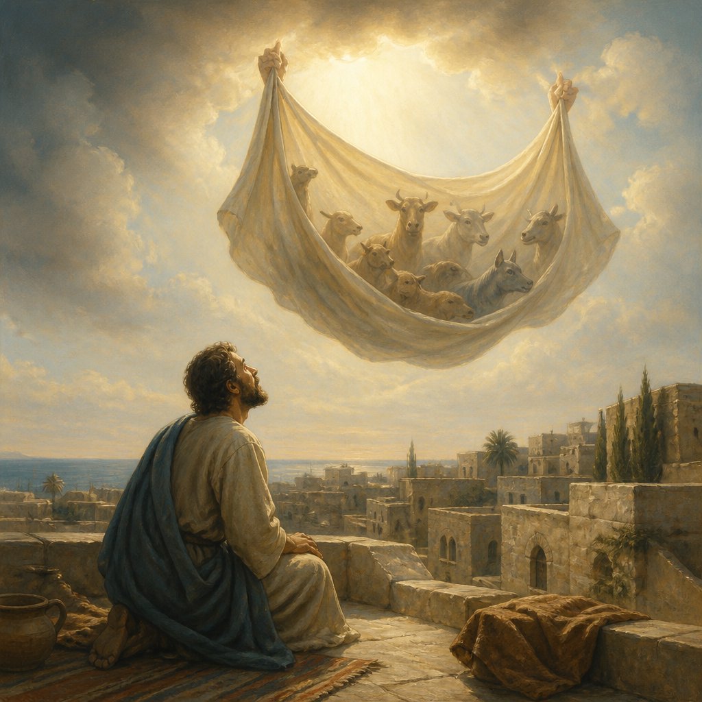 "This was done thrice: and the vessel was received up again into heaven." - Acts 10:{verse.verse_number}