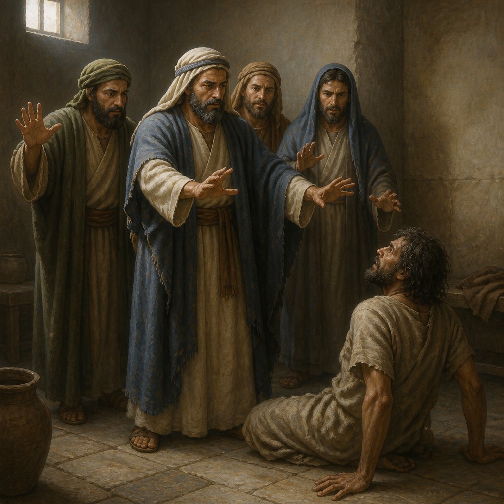 "Then certain of the vagabond Jews, exorcists, took upon them to call over them which had evil spirits the name of the Lord Jesus, saying, We adjure you by Jesus whom Paul preacheth." - Acts 19:{verse.verse_number}