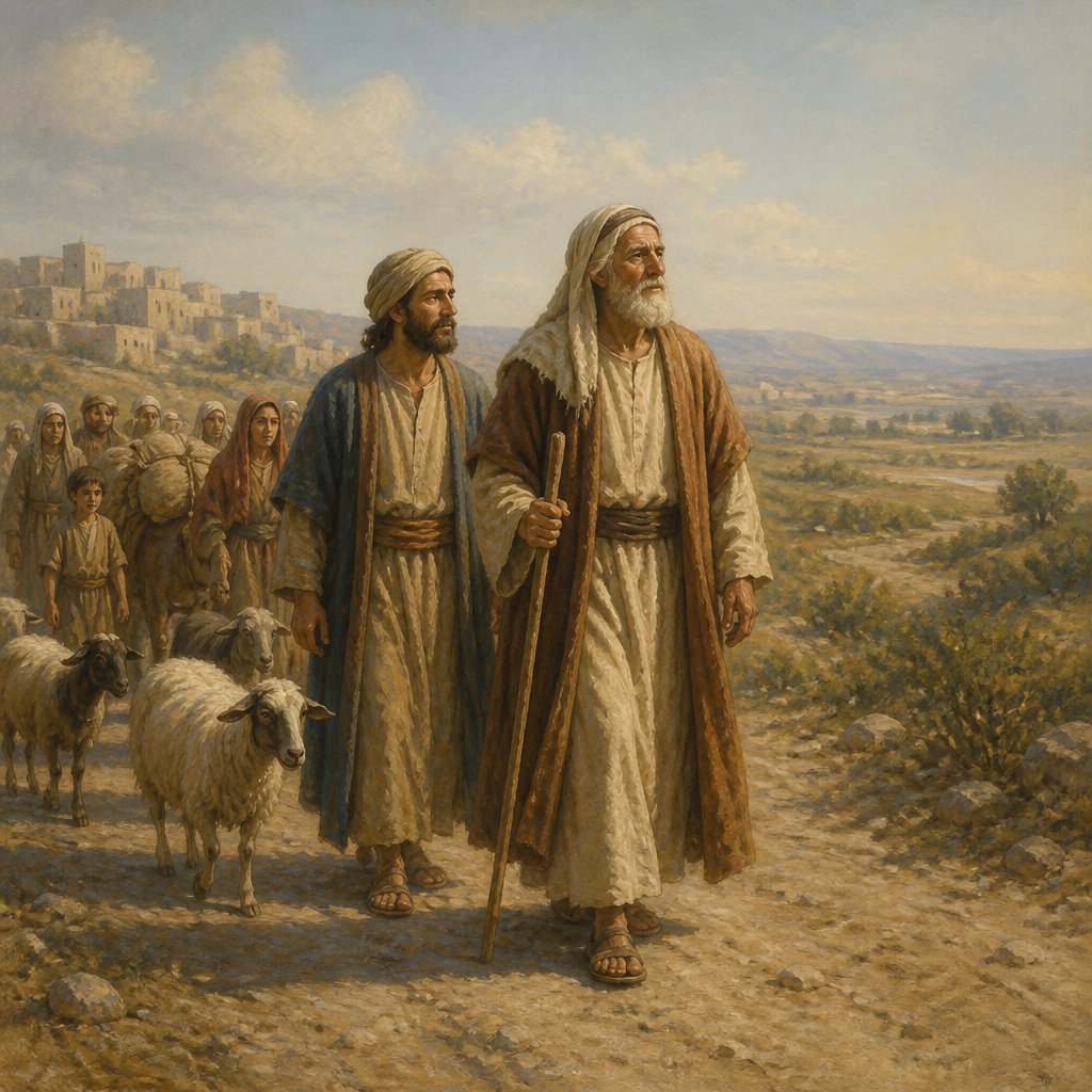 "So Abram departed, as the LORD had spoken unto him; and Lot went with him: and Abram was seventy and five years old when he departed out of Haran." - Genesis 12:4