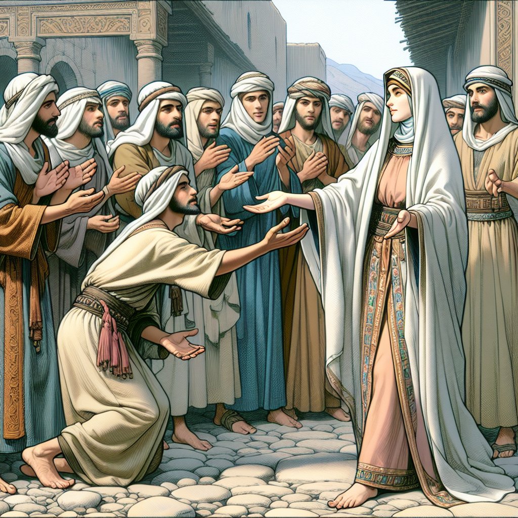 1 Samuel 25:27 - "And now this blessing which thine handmaid hath brought unto my lord, let it even be given unto the young men that follow my lord."