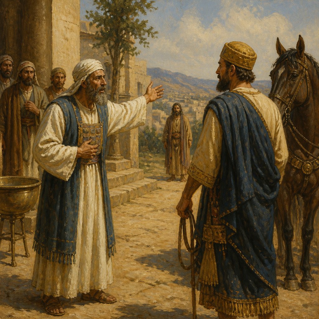 "¶ Then Amaziah the priest of Beth-el sent to Jeroboam king of Israel, saying, Amos hath conspired against thee in the midst of the house of Israel: the land is not able to bear all his words." - Amos 7:{verse.verse_number}