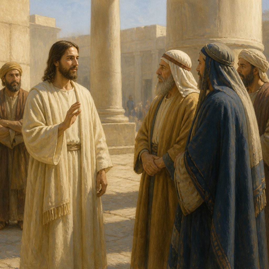 "And Jesus answered and said unto them, I also will ask you one thing, which if ye tell me, I in like wise will tell you by what authority I do these things." - Matthew 21:{verse.verse_number}