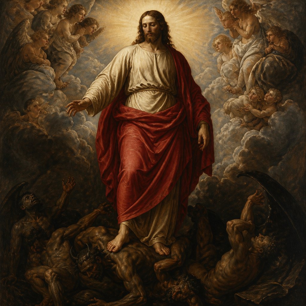 Under his feet
