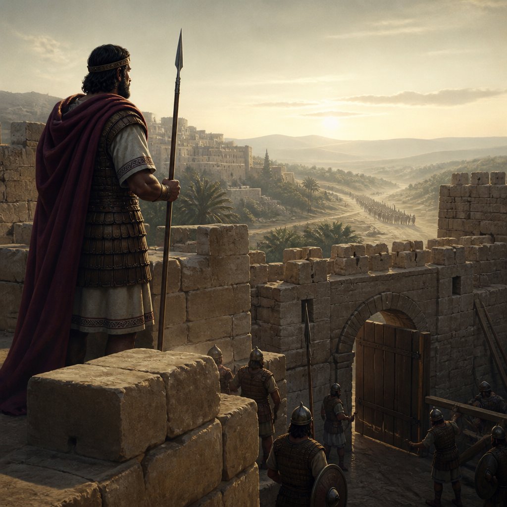 "He that dasheth in pieces is come up before thy face: keep the munition, watch the way, make thy loins strong, fortify thy power mightily." - Nahum 2:1
