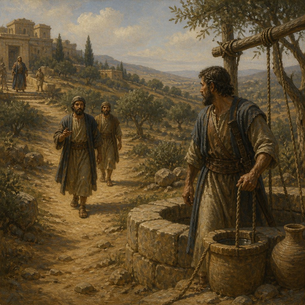 "And when Joab was come out from David, he sent messengers after Abner, which brought him again from the well of Sirah: but David knew it not." - 2 Samuel 3:{verse.verse_number}