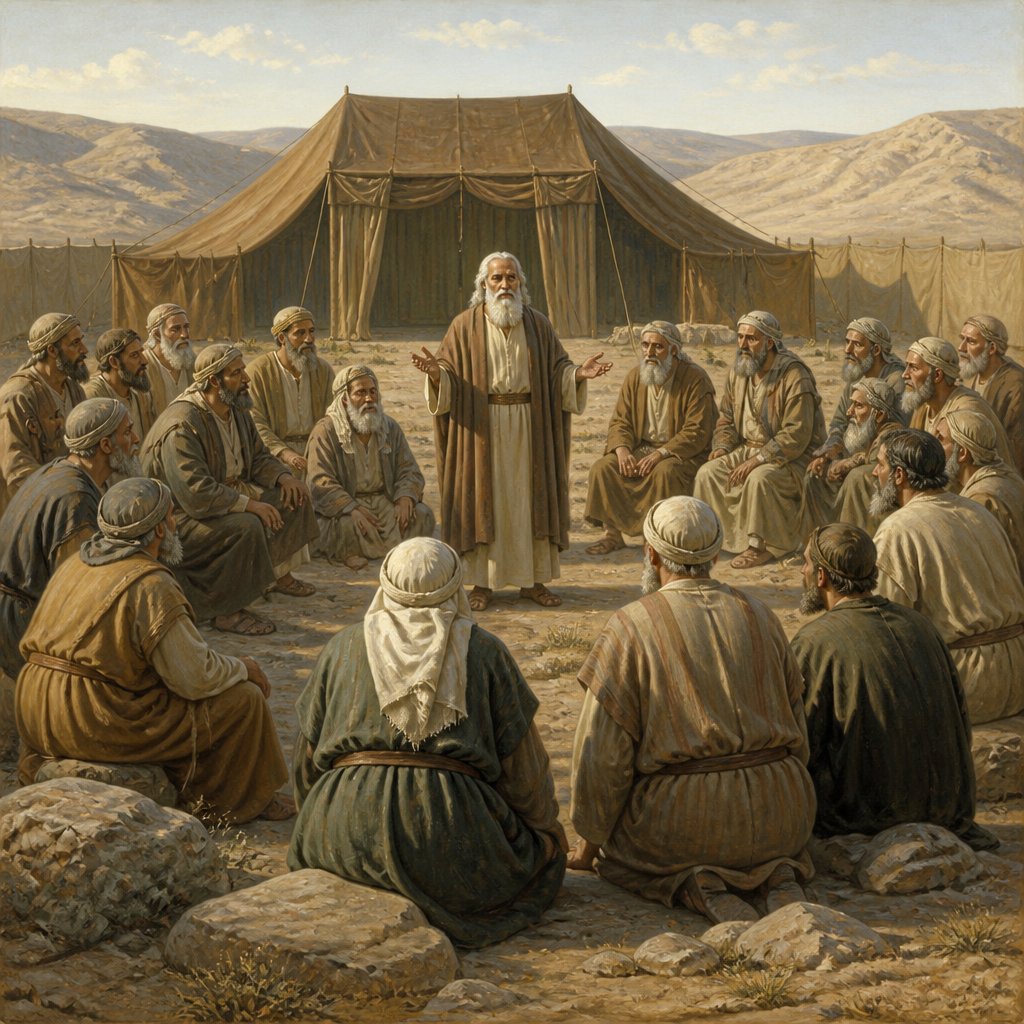 "And the LORD said unto Moses, Gather unto me seventy men of the elders of Israel, whom thou knowest to be the elders of the people, and officers over them; and bring them unto the tabernacle of the congregation, that they may stand there with thee." - Numbers 11:16