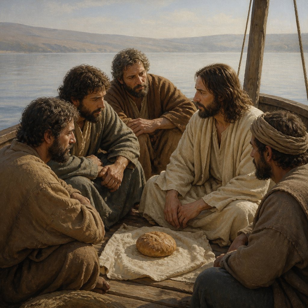 "¶ Now the disciples had forgotten to take bread, neither had they in the ship with them more than one loaf." - Mark 8:14