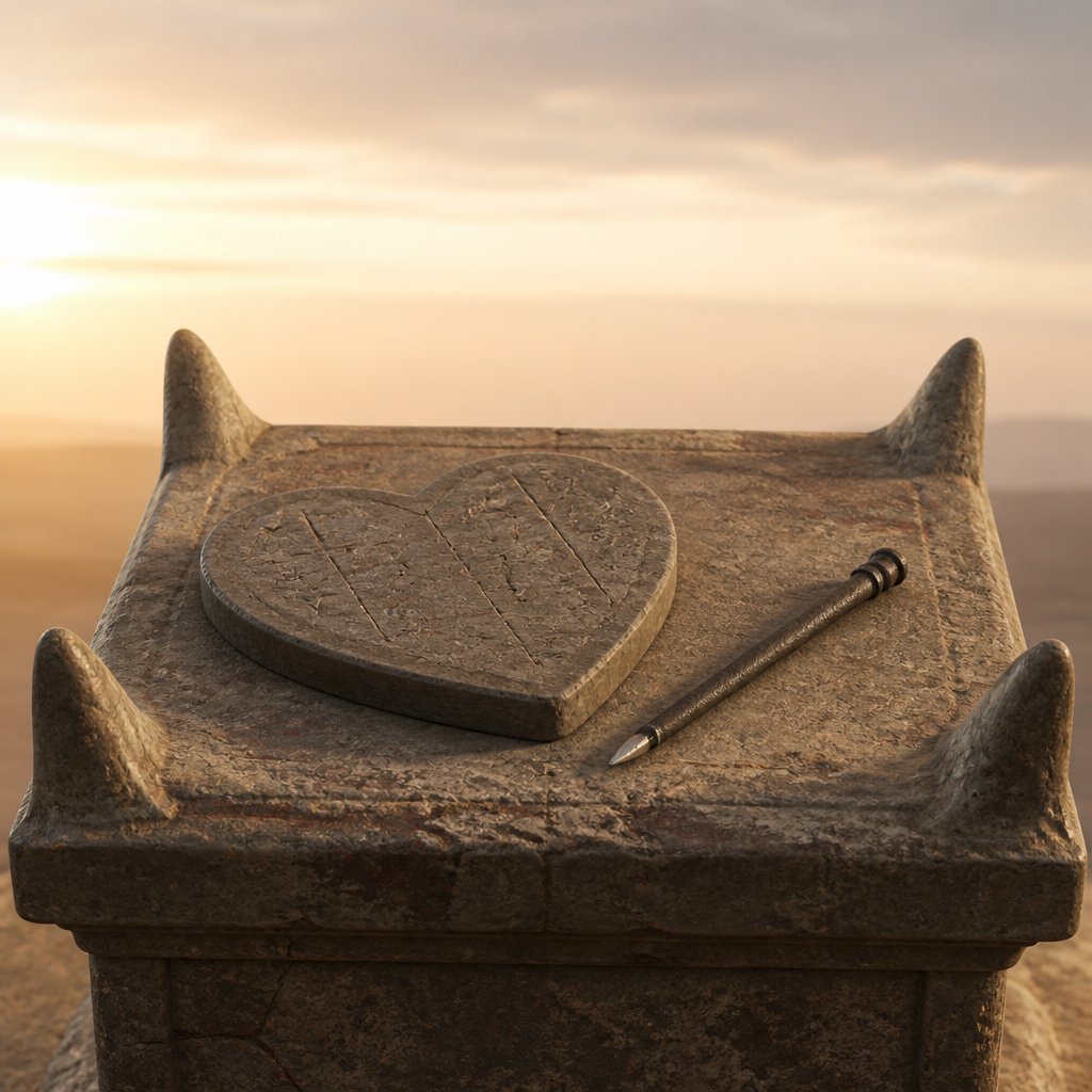 "The sin of Judah is written with a pen of iron, and with the point of a diamond: it is graven upon the table of their heart, and upon the horns of your altars;" - Jeremiah 17:1