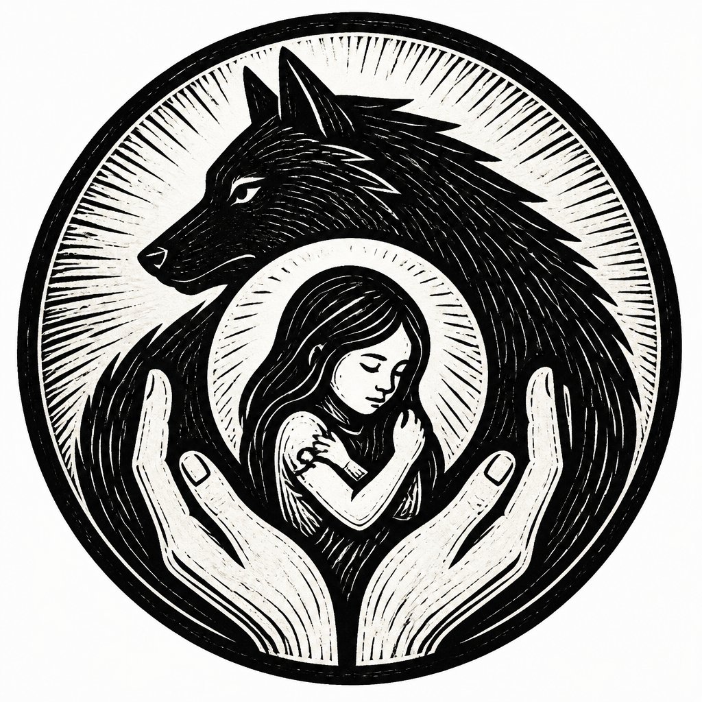 No wolf may touch you logo