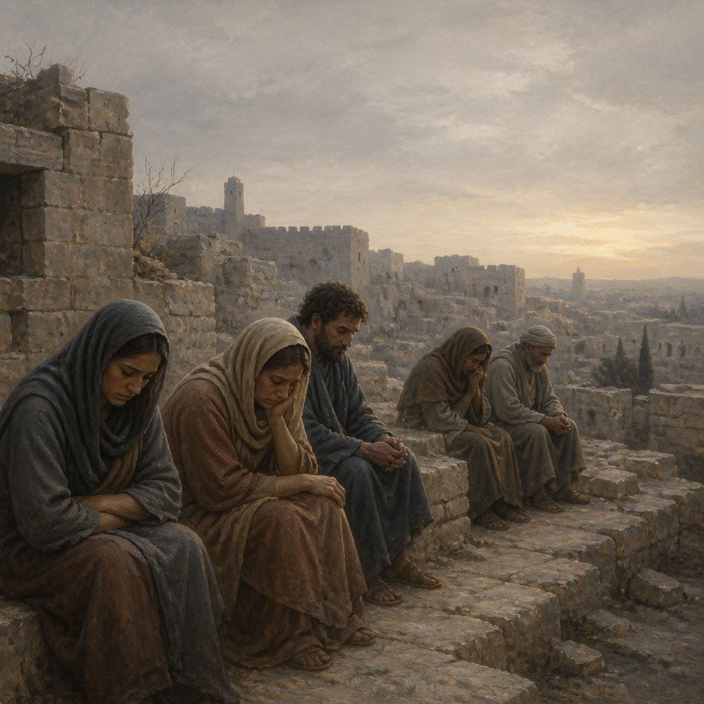 "For this our heart is faint; for these things our eyes are dim." - Lamentations 5:{verse.verse_number}